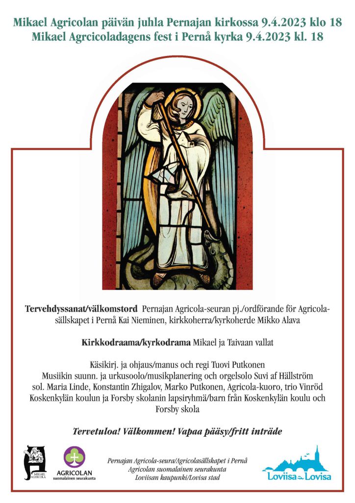 Mikael Agricolan päivän juhla – Mikael Agricoladagens fest – juliste/affisch