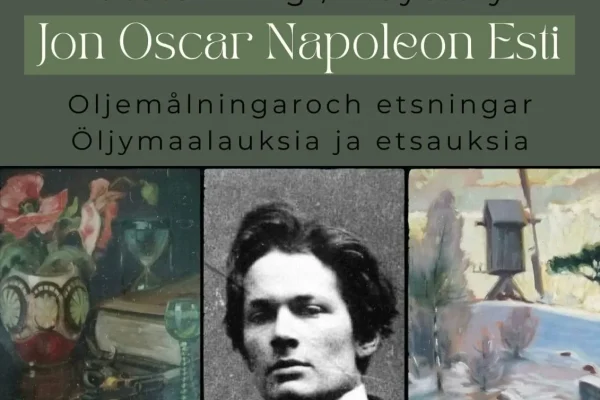 Jon Oscar Napoleon Esti – öljymaalauksia ja etsauksia / oljemålningar och etsningar